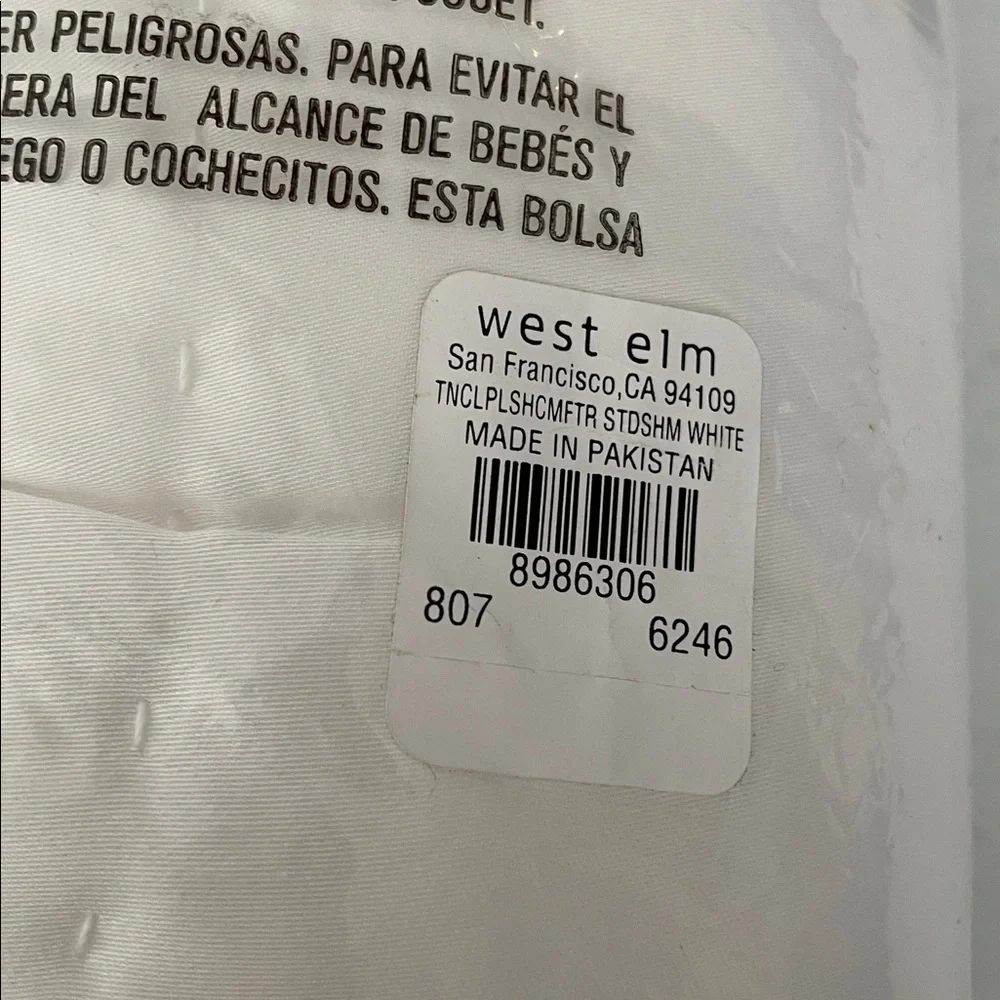West Elm Silky TENCEL™ Plush Standard Sham White